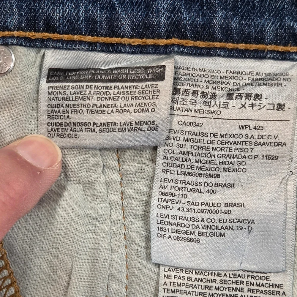Levis 505 Regular Fit Jeans Mens 38x30 (fits 40x30) Blue Straight Leg Denim